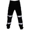 Men Sweatpants Comfortable Joggers Male Trousers New Men Fashion Patchwork Reflective Overalls High Visibility Safe Work Pants1