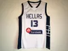#13 Giannis Antetokounmpo Hellas Jersey #6 Manu Ginobili Kinder Basketball Jersys 유럽 리그 #6 Kristaps Porzingis Latvija Shirt214d