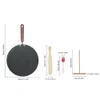 Aluminium Alliage Pancake Pancake Crepe Maker Flat Pan Griddle Panne avec spatule Spatule Crepe Maker Griddle Cooking Tool CJ191227278U4876942