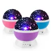 Veilleuses Projecteur Couple Cadeau LED Étoiles Étoilées Enfants Cadeaux Lune Lampe Colorée Batterie USB Chambre Décor Lampe DH0930