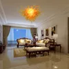 Lâmpadas pingente de vidro soprado ouro luzes de teto moderno led chandeliers Art Deco Murano pingente-luz casa decoração sala de estar-z