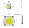 10pcs/lot SMD 10W 20W 30W 50W 100W حبات عالية الطاقة متكاملة مصباح LED مصباح COB لضوء ضوء DIY