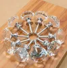 10pcs / set 30mm diamant forme conception cristal verre boutons placard tiroir tirer armoires de cuisine porte armoire poignées matériel Crysta209d