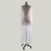 Kvinnor Klänningar Sequins Perspectective Backless Sequins Dress Retro Aftonklänning Lång kjol V-Neck Sommar Vår Mode Temperament