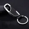 Promotion Durable Leather Portable Custom Logo Nyckelkedja Mäns Never Rost Car Waist Key Rings Creative Metal Keychain DH0846