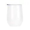DHLステンレス鋼のワイングラス12ozステンレス鋼のタンブラーの卵形の卵のカップが付いているカップの蓋を持つ蓋の蓋を暖かく/クール