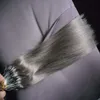 Estensioni di capelli grigio Loop Micro Ring Machine Machine Remy Prolunga capelli 100% Capelli umani Colore dritto Micro collegamenti 1G / S 100G