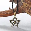 Huilin bijoux punk animal insect collier araignée antique bronze rock star pendant