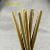 100 Natural de palha de bambu verde amarelo seco 195200230cm Straudos reutilizáveis ECO Amigável para bebida saudável para a barra de festas de casamento TO2217639