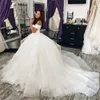 Ball Gown Abiti da sposa Off The Shoulder Corset Ruffles Organza Plus Size Abito da cerimonia nuziale per abiti da sposa Vestido De Noiva215a