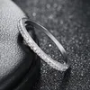 Omhxzj groothandel band ring European mode vrouw meisje feest bruiloft cadeau 9 kleuren slank S925 sterling zilveren ring rr303