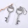 Vintage Keychain Beer Bottle Opener Dragon Key Shape Key Ring Wedding Favor Party Gift Card Packing