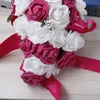 Bellissimi mazzi da sposa da sposa con fiori artificiali fatti a mano Forniture per matrimoni Sposa con fiori Spilla Bouquet da sposa