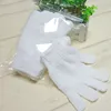 Guantes de ducha de limpieza corporal de nailon blanco Guante de baño exfoliante Tamaño libre flexible Cinco dedos Guantes de baño Suministros de baño M1087
