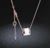 Mode-Ketting meisje grote Romeinse cijfers 18 K rose goud zwart-wit keramische sleutelbeen ketting sieraden3056