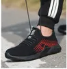 2019 heren ademende stalen neus cap veiligheid schoenen mannen outdoor antislip stalen punctie-proof constructie veiligheidslaarzen werkschoenen