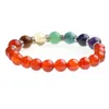 7 bracelet de pierres précieuses personnalisé 8 mm 7 chakra pierres semi-précieuses pierres précieuses naturelles perles rondes perles guérison cristal bracelet élastique unis