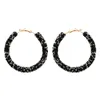 Fashion Bling Geometric Round Circle Crystal Hoop Earrings for Women Rhinestone Party Earrings Gift Accessories5592167
