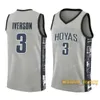 NCAA Georgetown Hoyas Allen 3 Iverson Jersey 23 Michael Jersey MJ 33 Dwyane 3 Wade Jimmer 32 Koszulka koszykarska Fredette College 2-19