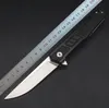 Najwyższej jakości 2 uchwytu kolory łożysko kulkowe flipper fold nóż D2 satynowe ostrze fast otwartych przeżycia noże kieszonkowe EDC