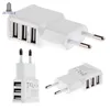 5 V 2A EU Multi USB-oplader Apparaatplug voor OnePlus iPhone 6 5S 5 4S voor Samsung Galaxy S5 Reizen USB Power Adapter Wall Charger 200pcs / lot