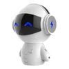 50pcs Newest Cute portable Robot Bluetooth Speaker Stereo Handsfree Noise Cancelling AUX TF MP3 Music Player Cell phone Call