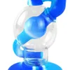 Ny färgstark bollform Vattenrör Glas DAB Rig Bong Herb Silikon Vattenrör Hookah Shisha