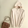 2019 outono novo cashmere camisola mulheres com capuz pulôver cor sólida cor de malha camisola outerwear senhoras hoodies pull femme