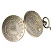 Bronze onthoud de geschiedenis Veteraan -pockethorloge van de Verenigde Staten van de Verenigde Staten Men Women Quartz Analoge horloges met kettingketen Volledige jager ara309p