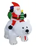 1,7x2m Juluppblåsbar Santa Claus Riding Bear Hem Garden Dekoration Elektrisk uppblåsbar Santa Claus Juldekoration