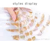 Tamax Mixed 6 styles/bag 3D Gold Metal Rivets Nail Studs Round Animal Moon Decoration Nails Shell Sticker Manicure DIY Accessories