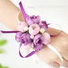 Vente chaude mariage imitation poignet fleur demoiselle d'honneur soeurs poignet corsage mariage décoration mariée bal main fleur T3I0007