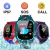 Barn Q19 Smart Watch Wateproof LBS Tracker SmartWatches SIM-kortplats med kamera SOS Voice Chat SmartWatch för smartphone