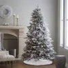 122 cm白ぬいぐるみクリスマスツリースカートカーペット大型雪の白いフェイクファーフロアマットクリスマス装飾新年の装飾品48インチJK1910