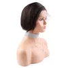 180% Short Bob Silky Straight Hair Full Front Lace Wigs Natural Black Human Wigs 2022 Selling 6inch 8inch 10inch 12inch