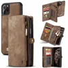 Caseme Retro Leather Purse Stand Flip Wallet Falls för iPhone 11 Pro Max 12 13 XS Max XR X 8 7 14 2in1 Magnetiska telefonskydd8409109