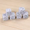 Natural Whiskey Stones 6 pcs set Whisky Stones Cooler Whisky Rock Soapstone Ice Cube With Velvet Storage Pouch c162