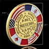 Uitdaging Coin Craft 1944 Great War Verenigde Staten Normandië Victory Allied Military Army Gold Plated Badge