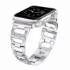Apple Watch Series 4321リスト438mm 40mm 42mm 44mm156112用のWomne Luxury Stainless Strap 4321リストブレスレットバンド
