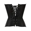 Femmes Grande Taille S-6XL Paon Brocart Brocart Burlesque Overbust Corset Mode Classique À Lacets Bustier Danse Corset Top avec Plumes