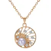 Set di gioielli in oro Anello per orecchino con collana con ciondolo di perle simulate per gioielli da sposa da donna