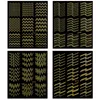 NA011 Gold Metal 3D Nail Stickers Stripes Wave Line DIY Nail Art Sticker Manicure Adhesive Decal Water Slide Nail Tips Stickers accessories