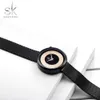 Shengke robe femme montre femmes métal maille mode horloge Vintage Design dames montre de luxe marque classique Bayan Kol Saati235G