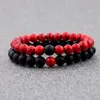 Amader Couples Distance Bracelet brin bois naturel pierre blanc et noir Yin Yang Bracelets de perles pour hommes femmes ami AB241