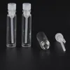 1/2/3 ملليلتر زجاجة فارغة مصغرة الزجاج عطر عينة صغيرة قوارير مختبر السائل العطر اختبار أنبوب زجاجة تجريبية