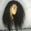 250 Dichte Spitzenfront menschliches Haar Perücken für Frauen natürliche schwarze lockige Spitze Vorderperücke vorgezogener frontaler brasilianischer Perücke Remy5150410