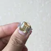 Fashion-Nano russo taglio smeraldo anello dei monili 925 Solid Sterling Silver Set di alta qualità migliore marca per le donne Fine Jewelry