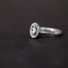 Glamour CZ Diamond Ring Luxury Designer 925 Box Box Original Silver Silt pour Noble Elegant for Women's Ring3959094