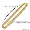 6mm 5mm 4mm 3mm Iced Out Tennis Bracelet Zirconia Triple Lock Hiphop Jewelry 1 Row Cubic Luxury Men Bracelets A00018145443