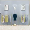 Iron art cloth rack Bedroom Furniture Nordic Light luxury clothing store floor type display clothes racks5398339